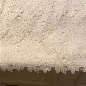 J Crew White lace shirt